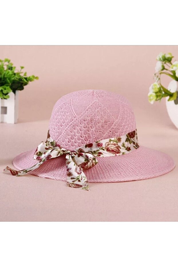 Panama Women's Beach Hat (Mercerized) (Pink)