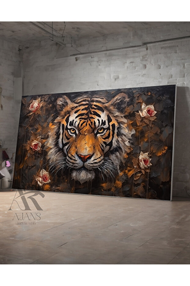 Tiger Brown Design Canvas Painting