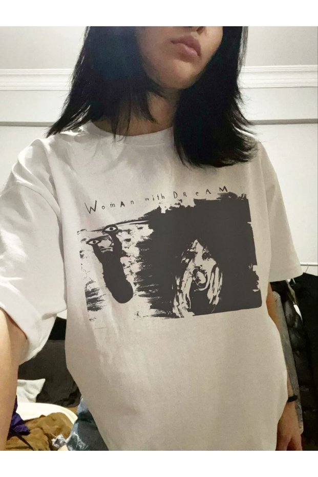 White Unisex Oversize Dtf Printed Sweatshirt