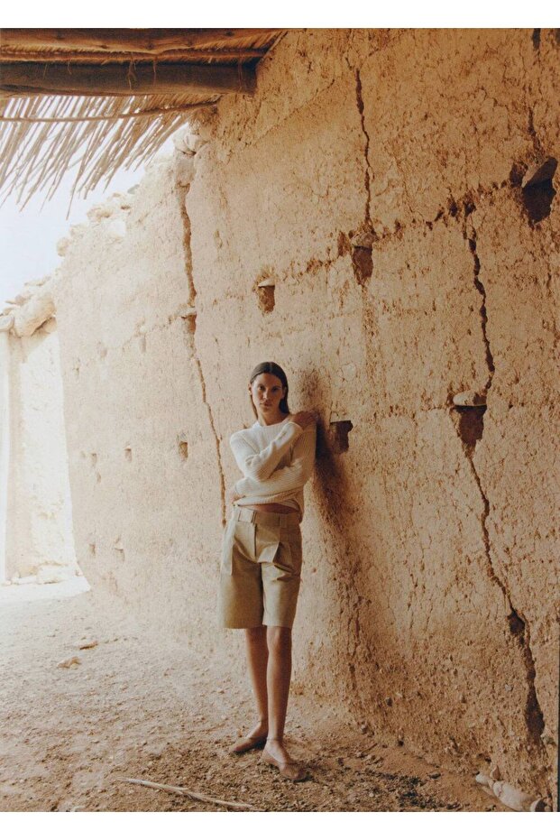 Pens detaylı Bermuda şort - 6