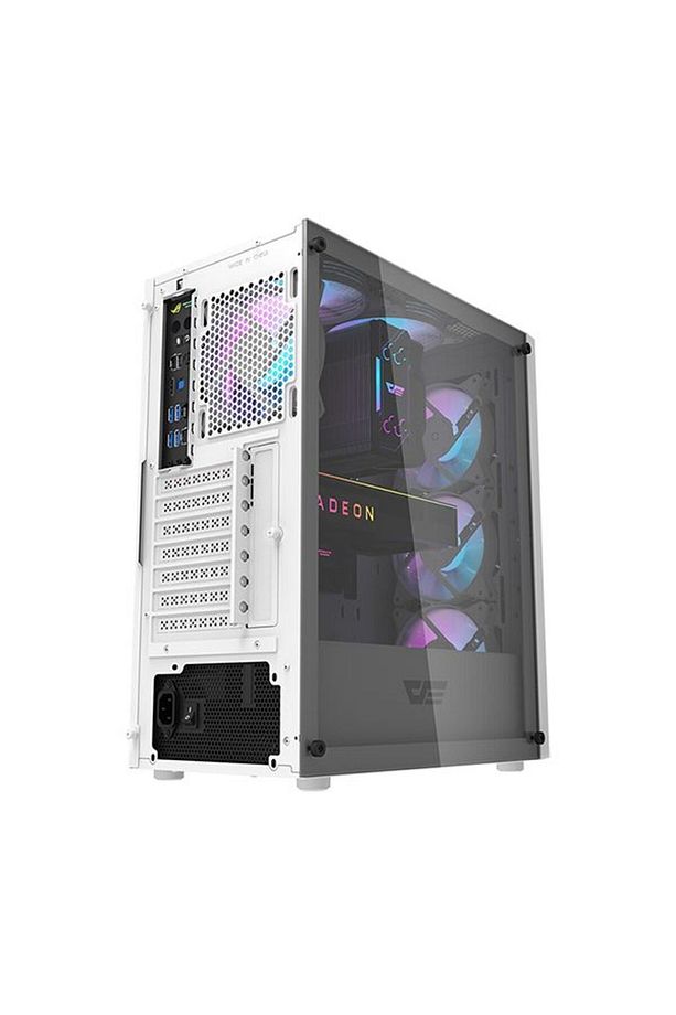 Melody White 4x12cm Autoring RGB Fanlı Temperli Cam Mesh Panel Bilgisayar Kasası - 5