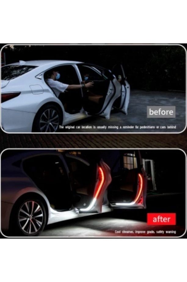 4 Kapı Için Araba Kapı Altı Led Seti Yanıp Sönen Kayan Led Animasyonlu Oto Kapı 4lü Set - 3