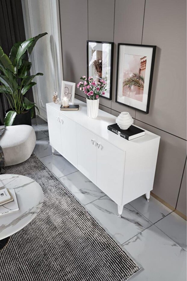 Simple Konsol Beyaz Gümüş - 3