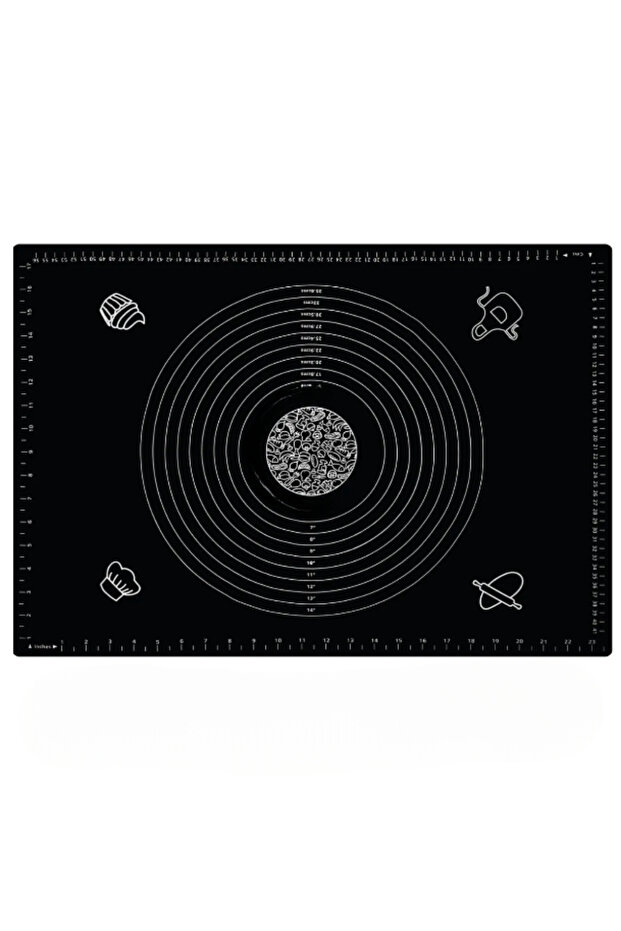Black Silicone Dough Rolling Mat - 40x50 cm Size