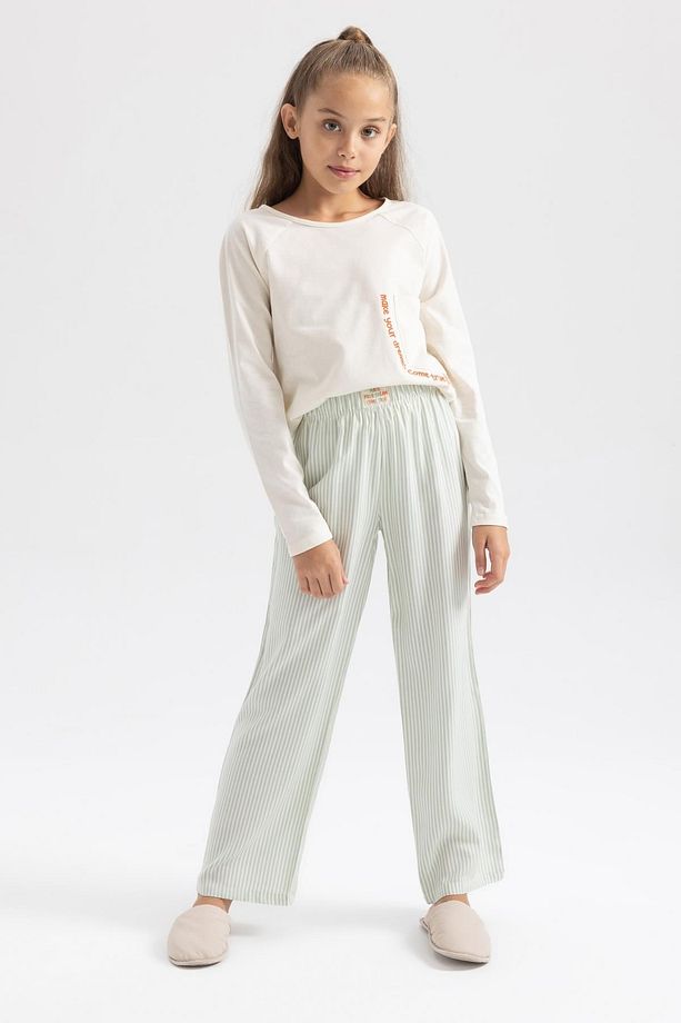 Kız Çocuk Baskılı Uzun Kollu Pijama Takımı A7597a823au - 1