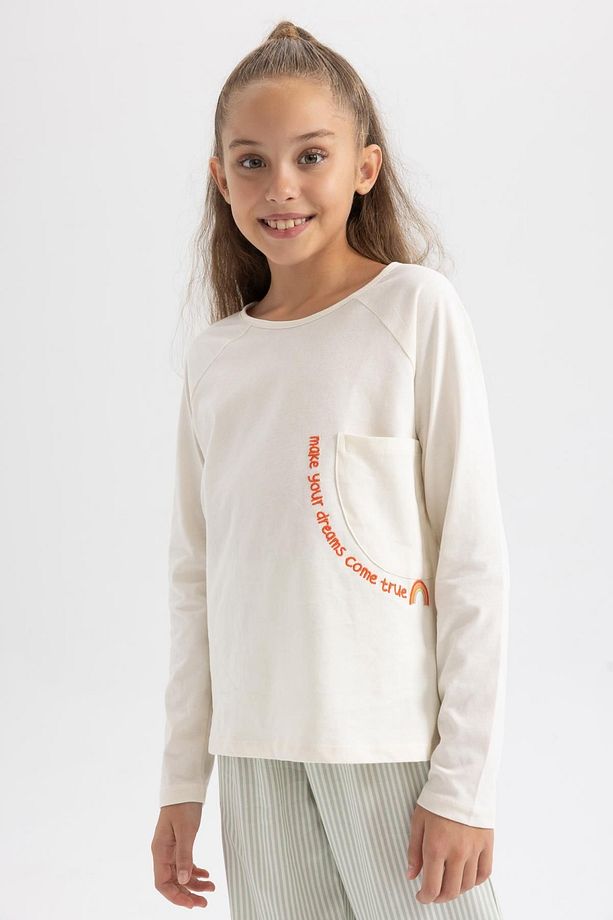 Kız Çocuk Baskılı Uzun Kollu Pijama Takımı A7597a823au - 6