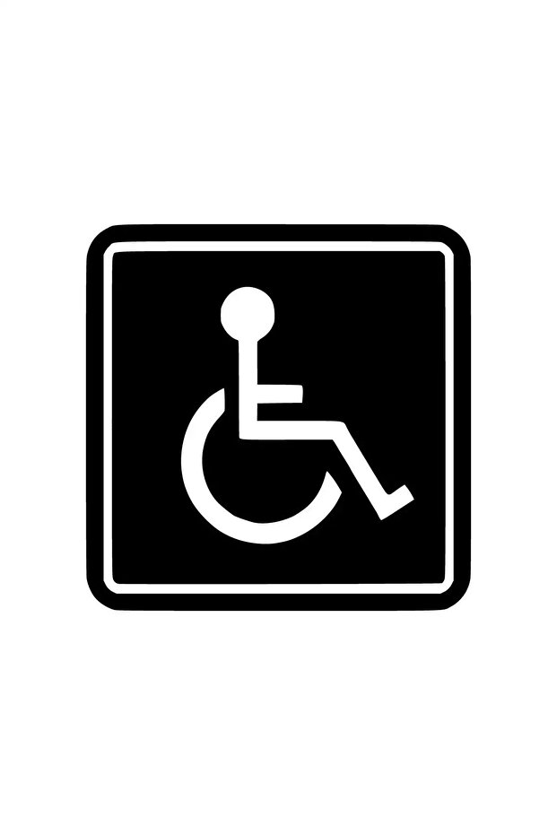 10x10 Cm Disability Emblem Sticker - Auto Motor Laptop Wall Foil