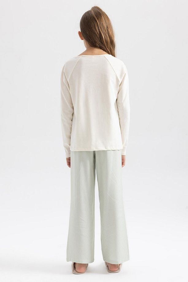 Kız Çocuk Baskılı Uzun Kollu Pijama Takımı A7597a823au - 7