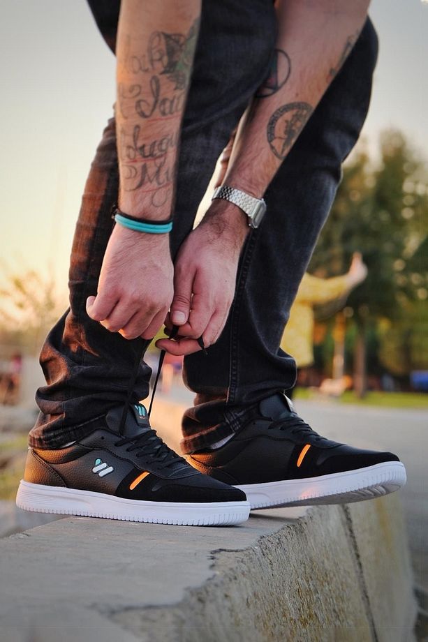 - Jason Siyah - Mavi Ultra Hafif Rahat Esnek Erkek Spor Sneaker Ayakkabı - 5
