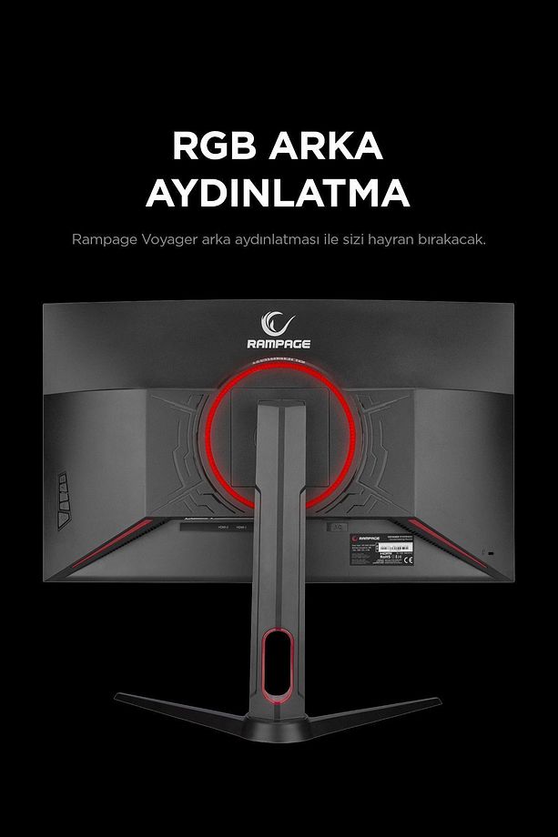Voyager Vy27r165c 27" Inç 165hz 1ms Freesync Pivot Curved Oyuncu Monitörü - 7