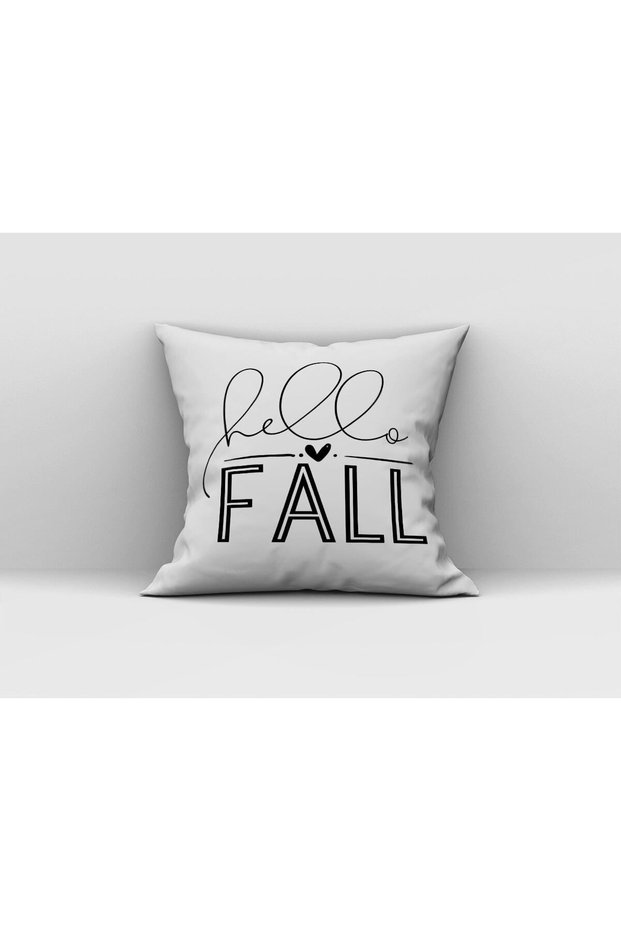 Hello Fall Written Throw Pillow Cover