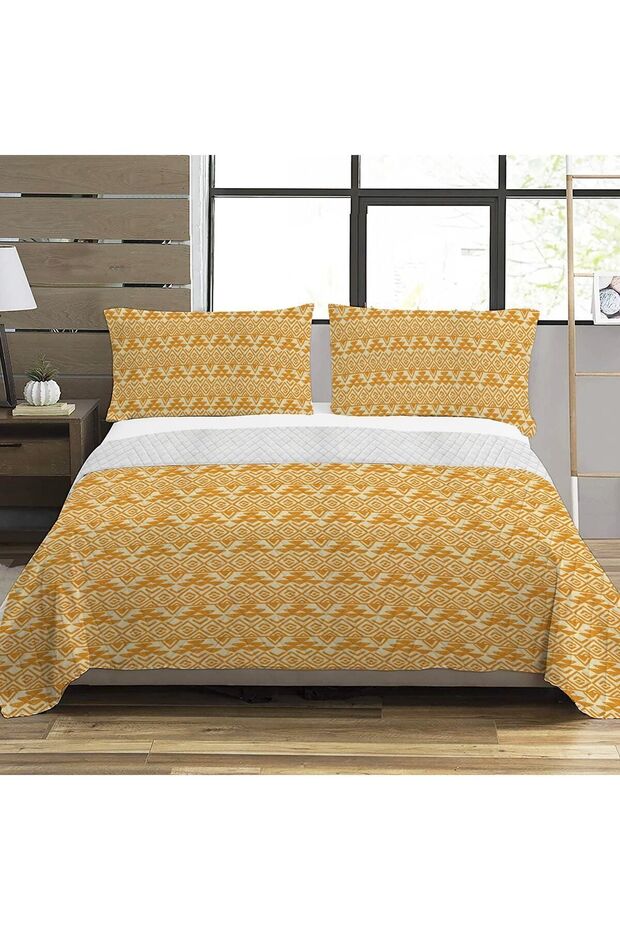 نمط حديث مزدوج مطبوع بيكيه (200x220 سم) ملون