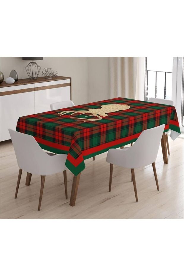 New Year's Special Deer Patterned Tablecloth - 1
