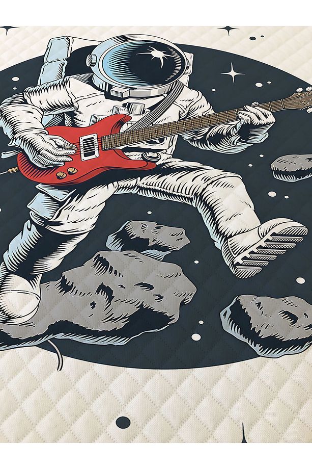 Gitar Desenli, Baskılı Tek Kişilik ve Çocuk Pike Takımı - 2