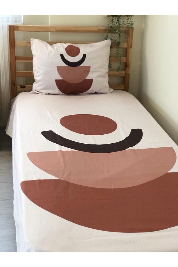 Bohem Desen Baskılı 140x220 Cm Dekoratif Yatak Örtüsü - 4