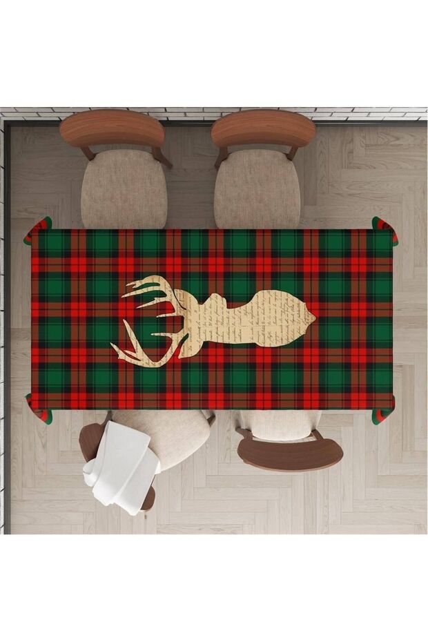 New Year's Special Deer Patterned Tablecloth - 2