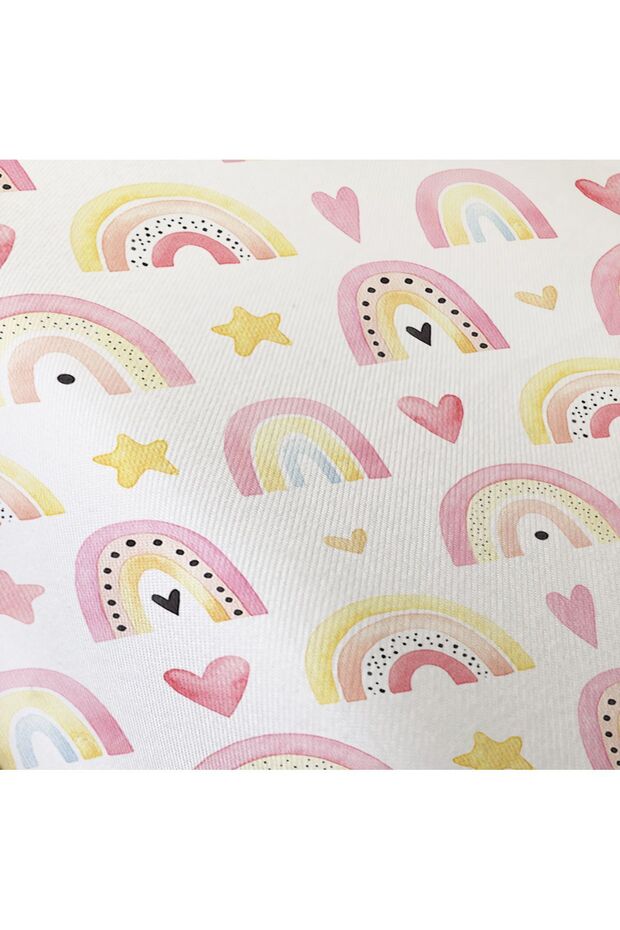 Rainbow Patterned Printed Single Elastic Sheet Set - 3