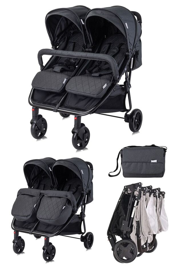 Duo Ikiz Bebek Arabası – Black - 1