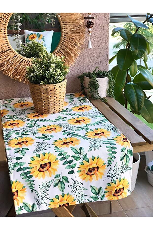 Ayçiçekli Desen Runner 2342 - 1