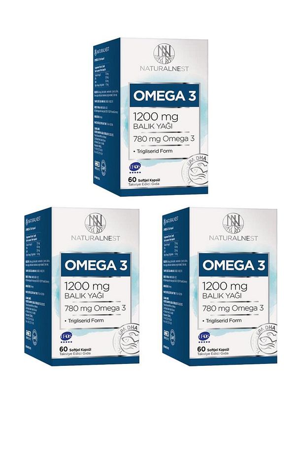 Omega 3 Balık Yağı 1200 Mg 60 Kapsül 3 Kutu - 1
