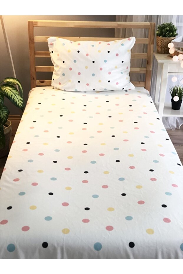 Evmila Digital Printed Colorful Polka Dots Velvet Cover Pillow Set 1221