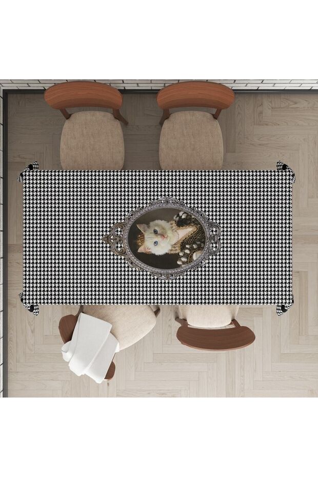 Cat Painting Patterned Tablecloth - 1