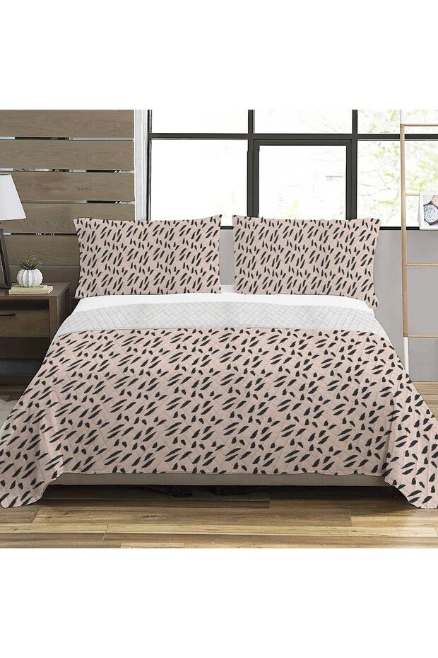نمط حديث مزدوج مطبوع بيكيه (200x220 سم) ملون
