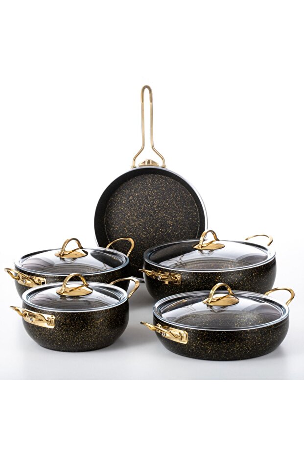 9 Parça Gold Stone Güveç Tencere Seti - 2