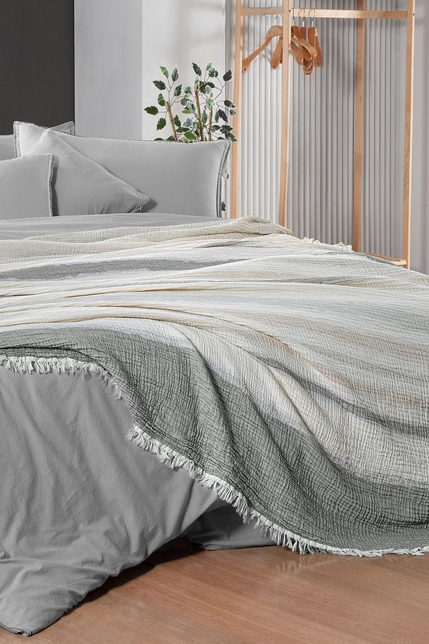 Ribera Çift Kişilik %100 Pamuk Mood Comfort Nevresim Takımı ve Yatak Örtüsü Seti - 2