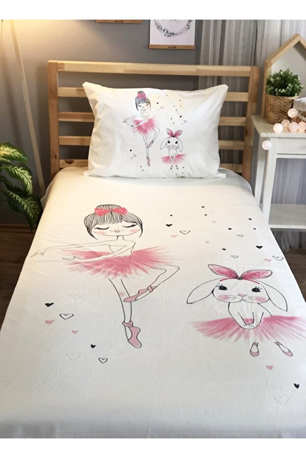 White Background Ballerina Rabbit Decorafit Cover 179