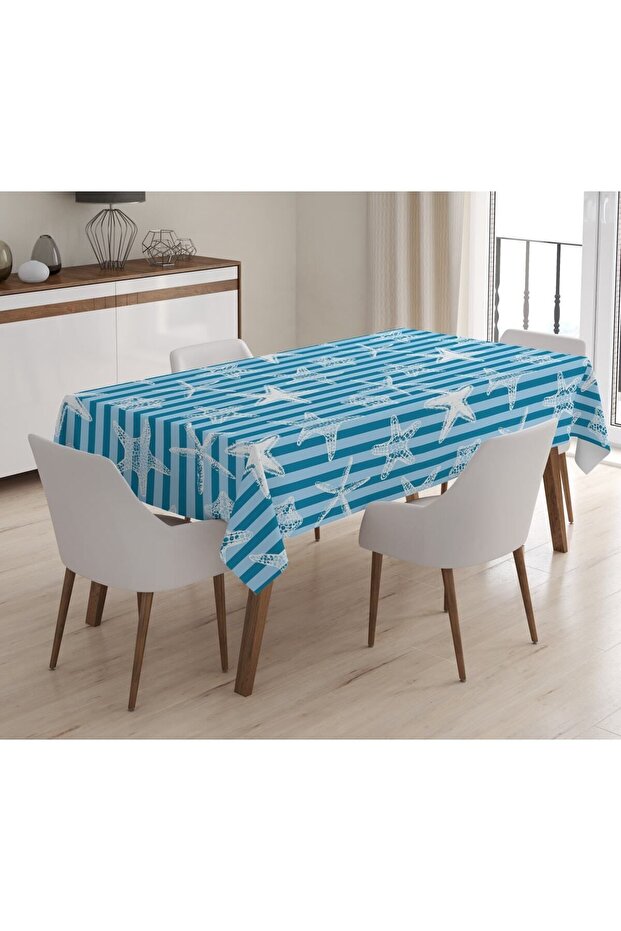 Baskılı Kadife Doku Masa Örtüsü - 1