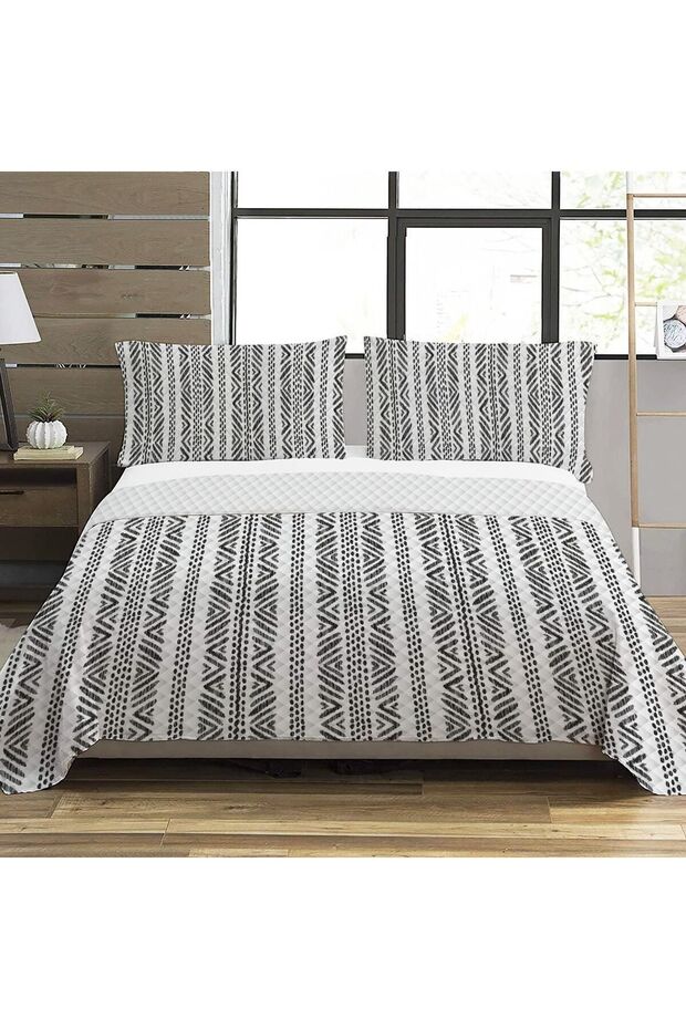 نمط حديث مزدوج مطبوع بيكيه (200x220 سم) ملون