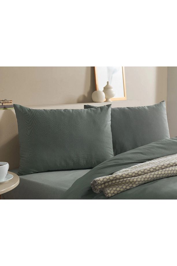 Doqu Home Pure Line Nevresim Takımı Yeşil Çift Kişilik - 4