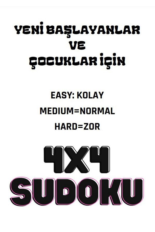 Çocuklar İçin 4x4 Sudoku Kitabı (360 Sudoku) - 2