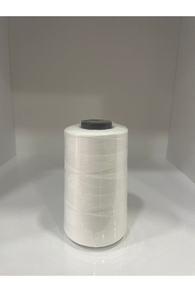 خيط خياطة بوليستر أبيض 120 رقم - 5000 م - 1