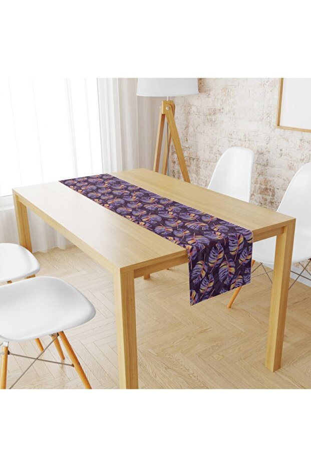 Evmila Velvet Fabric Colorful Leaves Runnur Model 523