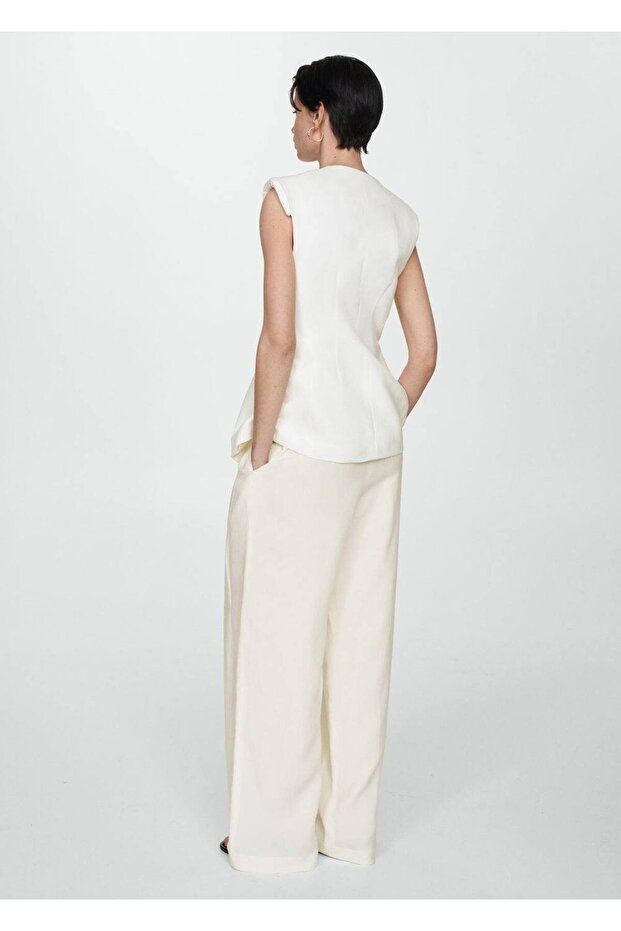 Düğmeli uzun yelek - 4