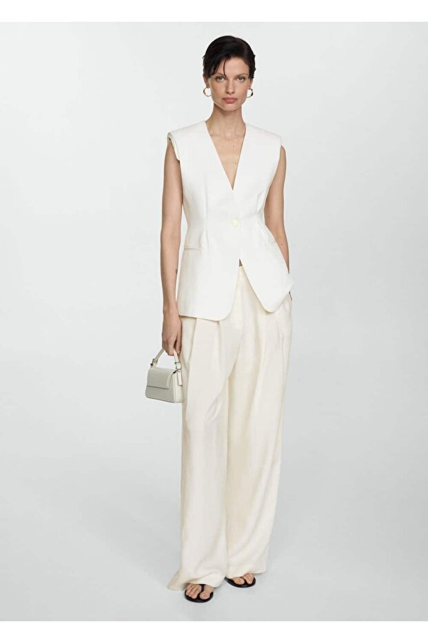 Düğmeli uzun yelek - 2