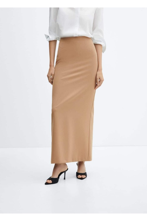 Straight cut long skirt