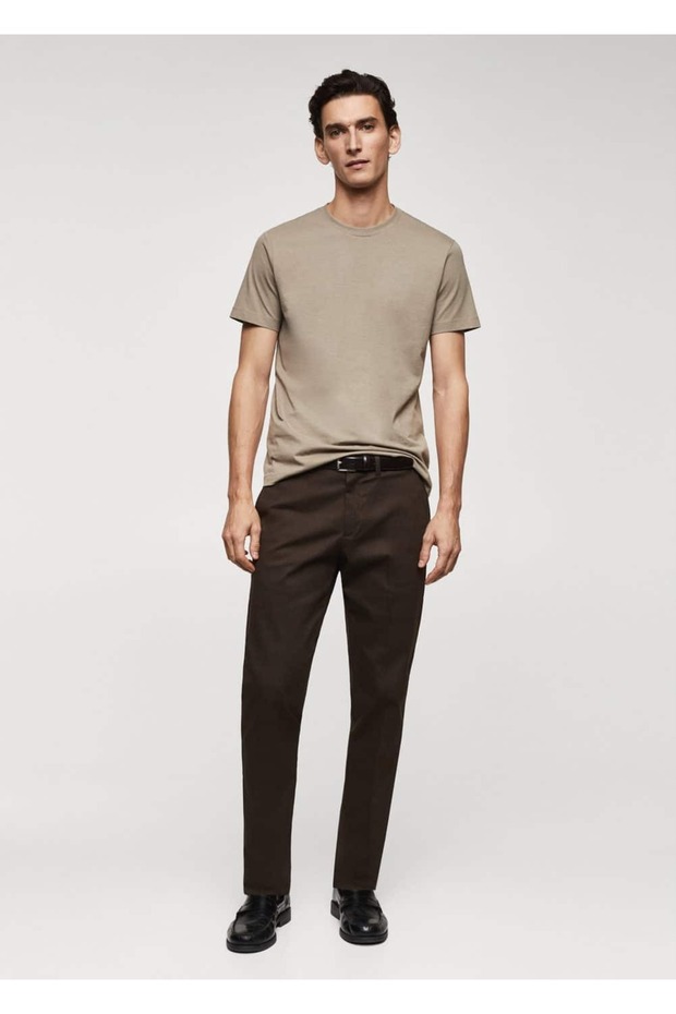 Basic Streç Pamuklu Tişört - 2