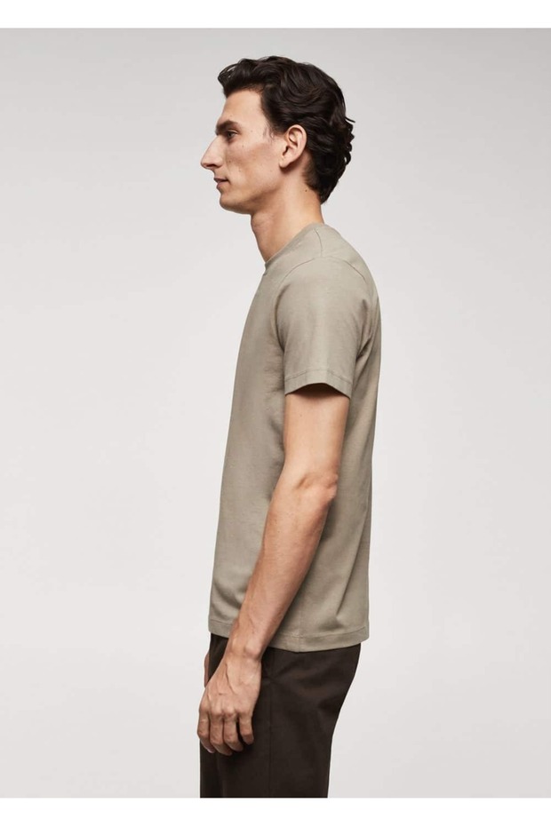 Basic Streç Pamuklu Tişört - 7