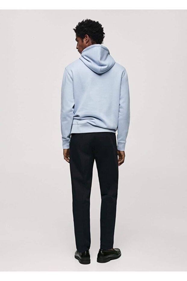 Hafif pamuklu kapüşonlu sweatshirt - 4