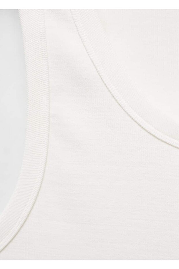 Pamuklu askılı tişört - 5