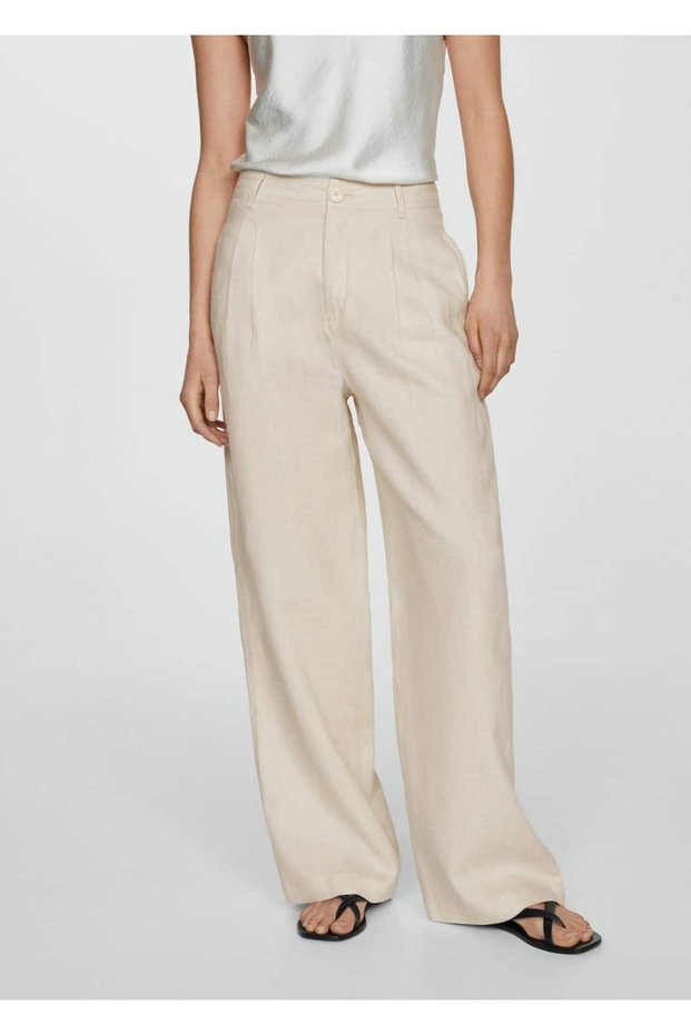 100% Linen - Wide Leg Trousers