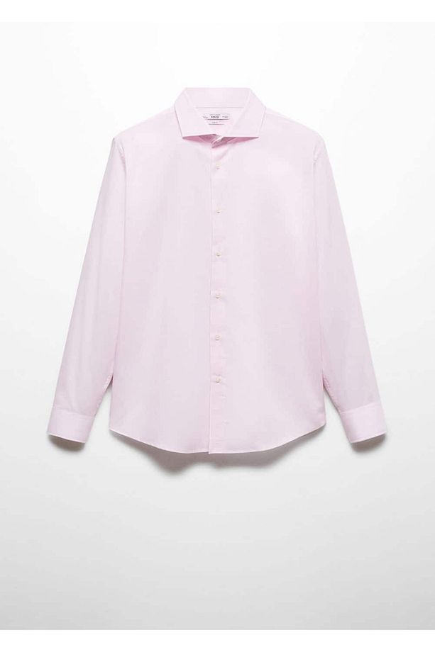Slim fit mikro çizgili twil gömlek - 3