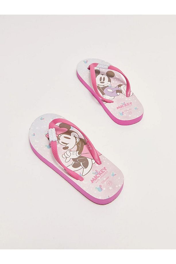 LCW STEPS Minnie Mouse Lisanslı Parmak Arası Kız Çocuk Plaj Terliği - 6