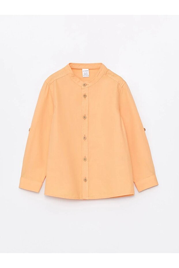 LCW baby Hakim Collar Long Sleeve Basic Baby Boy Shirt