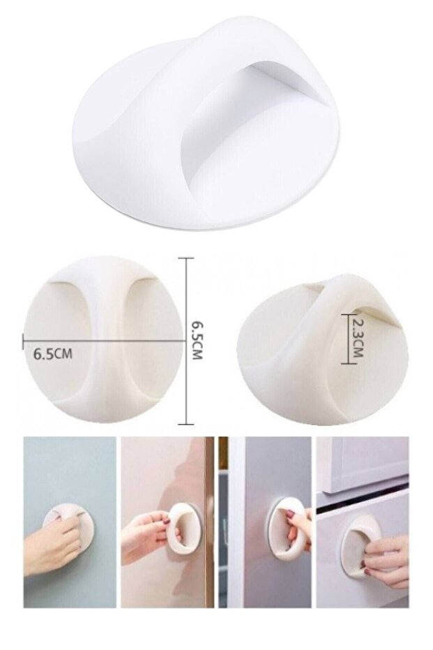 2 Adet Mobilya Hırdavat Kulp Sap Sürgü Pencere Kapı Dolap Kapağı Tutucu Tutacağı Yapışkanlı Tutacak - 1