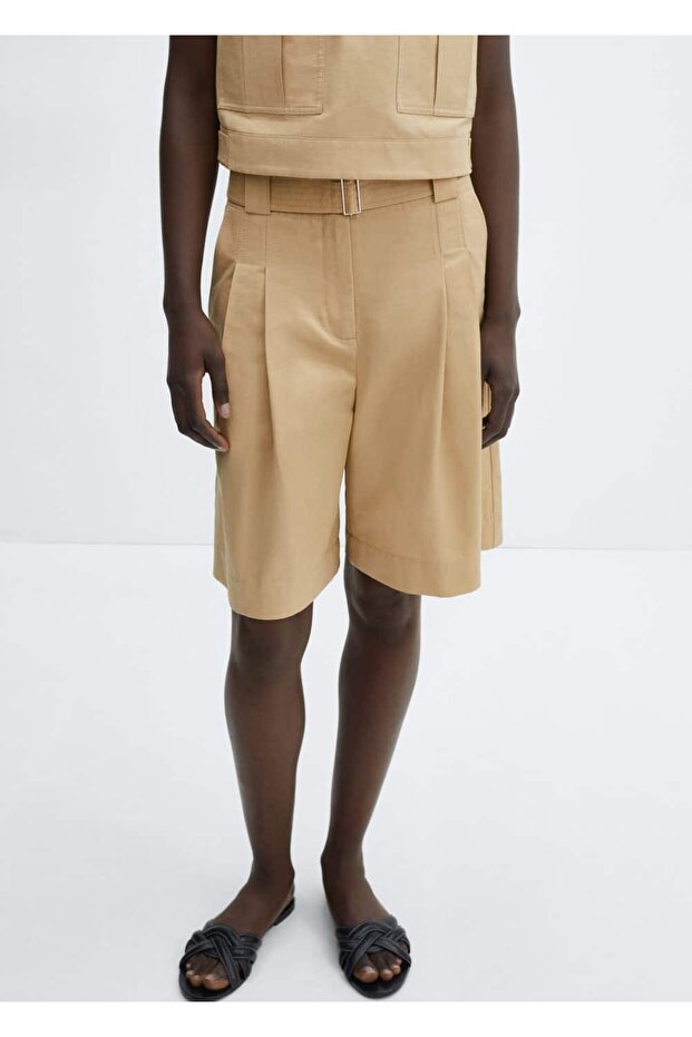 Pens detaylı Bermuda şort - 1