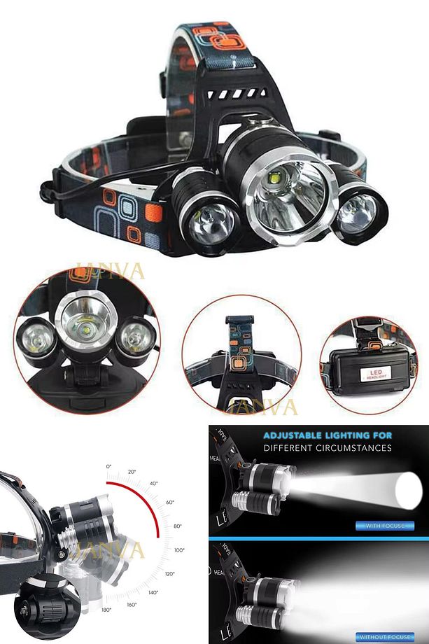 Or-117 Şarj Edilebilir 3 Led Kamp Kafa Lambası El Feneri Tepe Lambası Jpro3 - 1